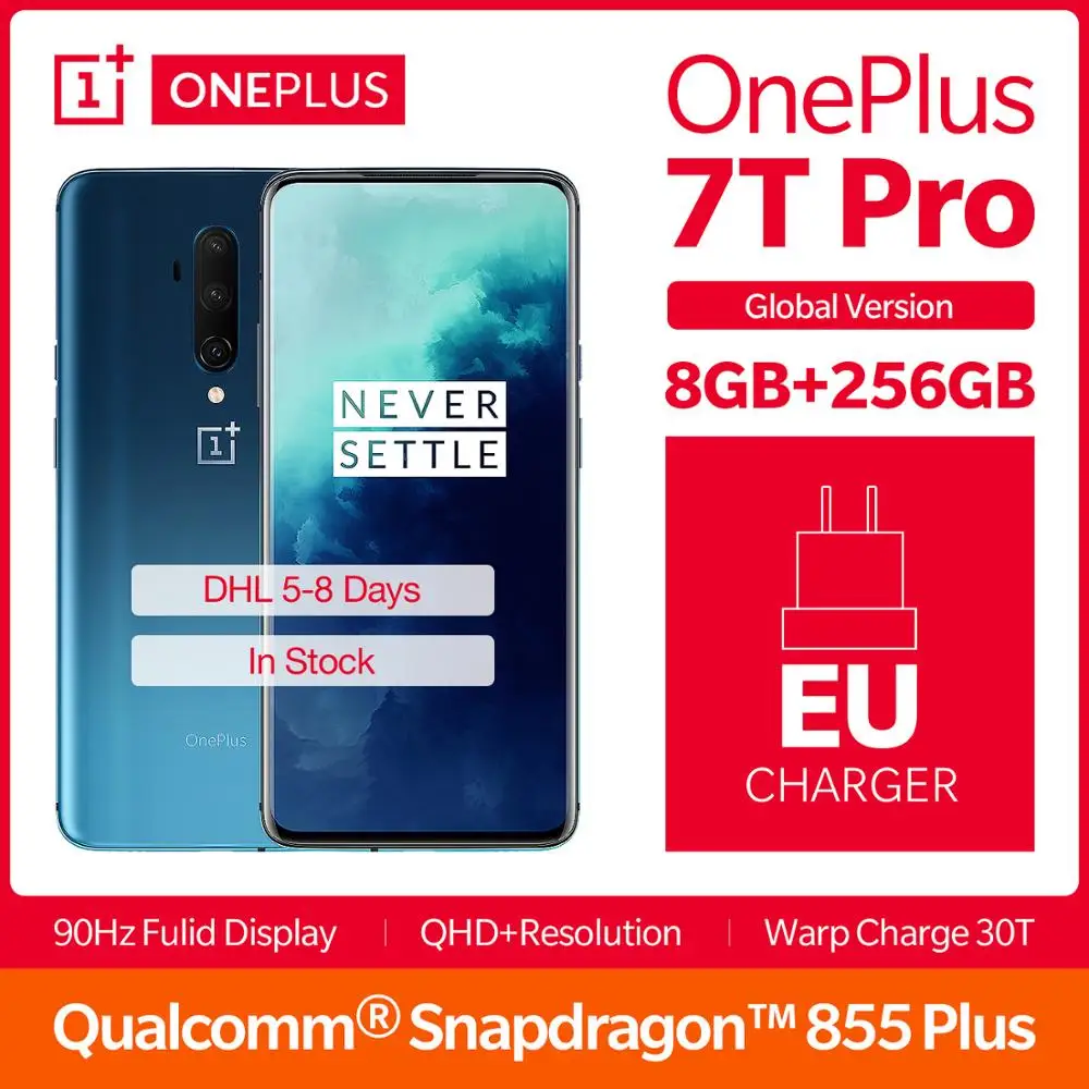 51847.01руб. |2019 глобальная версия смартфона OnePlus 7T Pro 8 Гб 256 ГБ Snapdragon 855 Plus 6,67 