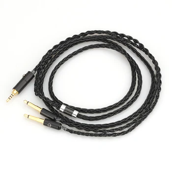 

8 Cores 2.5/3.5mm/4.4mm Balanced Upgrade Cable for Meze 99 Classics T1P T5P t1 d8000 MDR-Z7 D600 D7100 Headphone