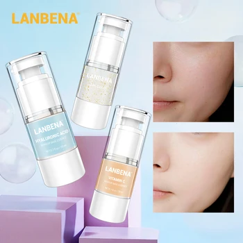 

LANBENA Face Primer Base Essence Serum VC 24K Gold Hyaluronic Acid Makeup Moisturizing Pore Concealer Pore Shrink Brighten Skin