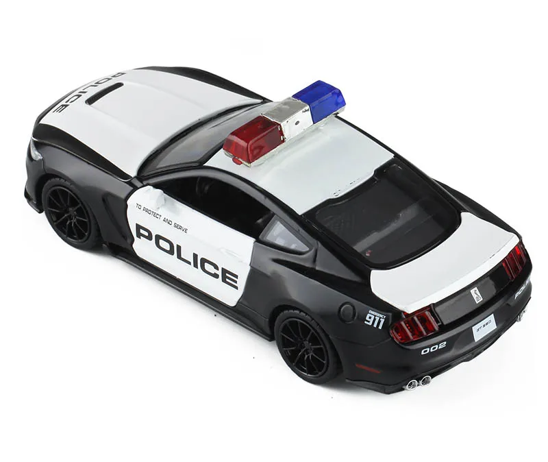 1/32 сплав Ford Shelby полицейская модель игрушечный автомобиль симулятор звуковой светильник Вытяните назад литые игрушки для детей Подарки