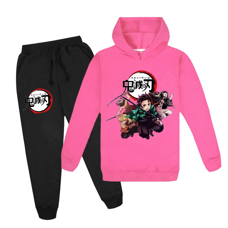 

2020Kimi TSU no YAIBA! Children And Girls Printed Ccarton Fashion Spring And Autumn Winter Long Sleeve Hoodie Set
