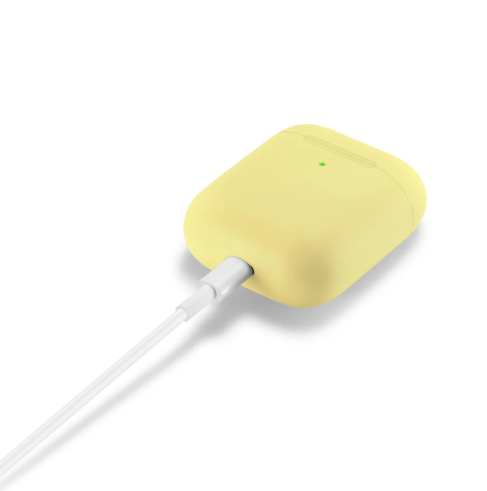 Macaron ультра тонкий чехол для наушников для Airpods чехол милый силиконовый Bluetooth наушники защитный чехол-2 поколения 20 цветов