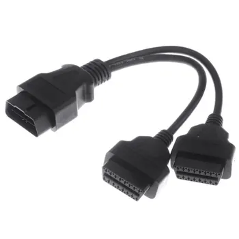 

1 to 2 Auto Car Two In One OBD Extension Cable OBD To OBD Plug Cable Vehicle Diagnostic Connerctor Tool