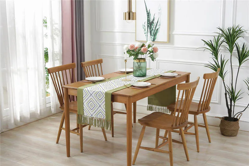 Bohemian Table Runner Vintage Long Desk Runners for Wedding Party Tablecloth With Tassels Home Decor