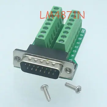 

DHL/EMS 20 LOTS DB15 D-SUB male plug 15pin port Terminal Breakout PCB RS232 2 row without nut -d2