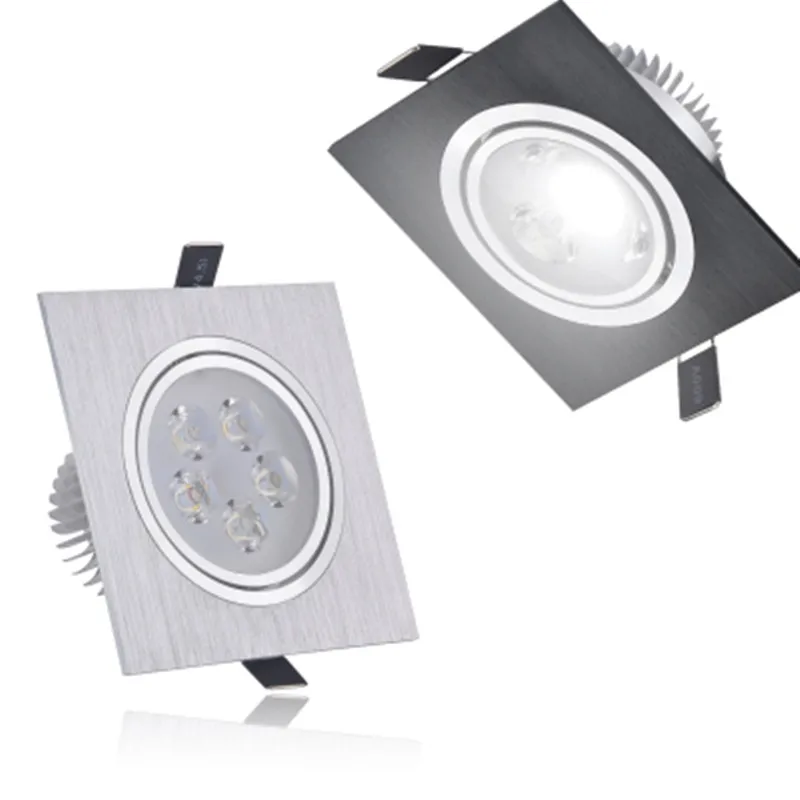

Square silvery/black LED Recessed Dimmable Ceiling lamp bulb 6W 10W 14W AC/DC12V light LED Cabinet Light Spotlight LED Driver