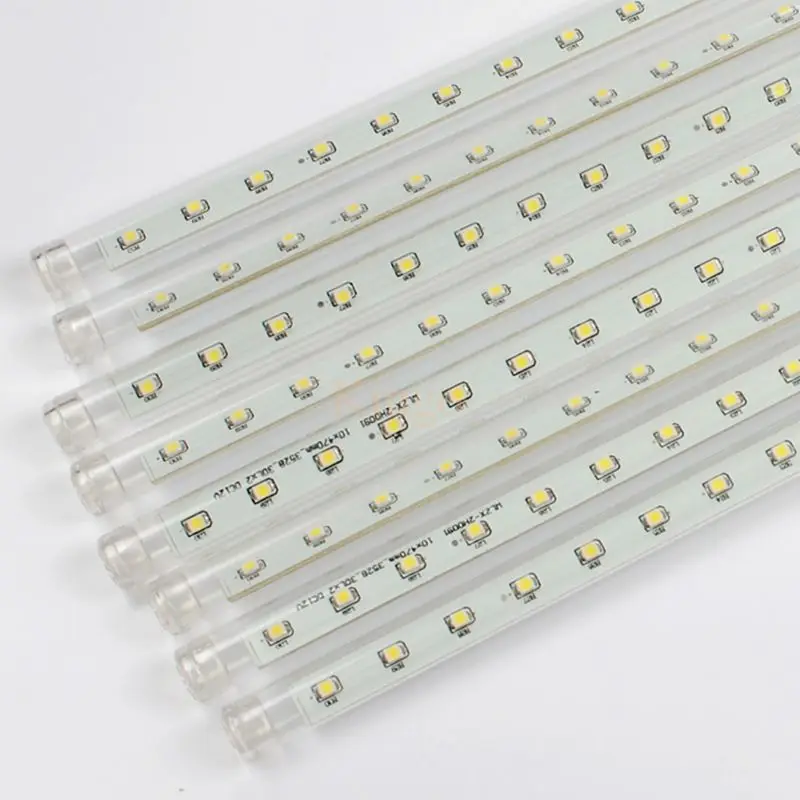 10 шт./компл. SMD3528 Метеоритный Дождь трубка светильник с эффектом падающего снега 50 см светодиодные трубки Рождество открытый украшения Фея светильник 110V 220V