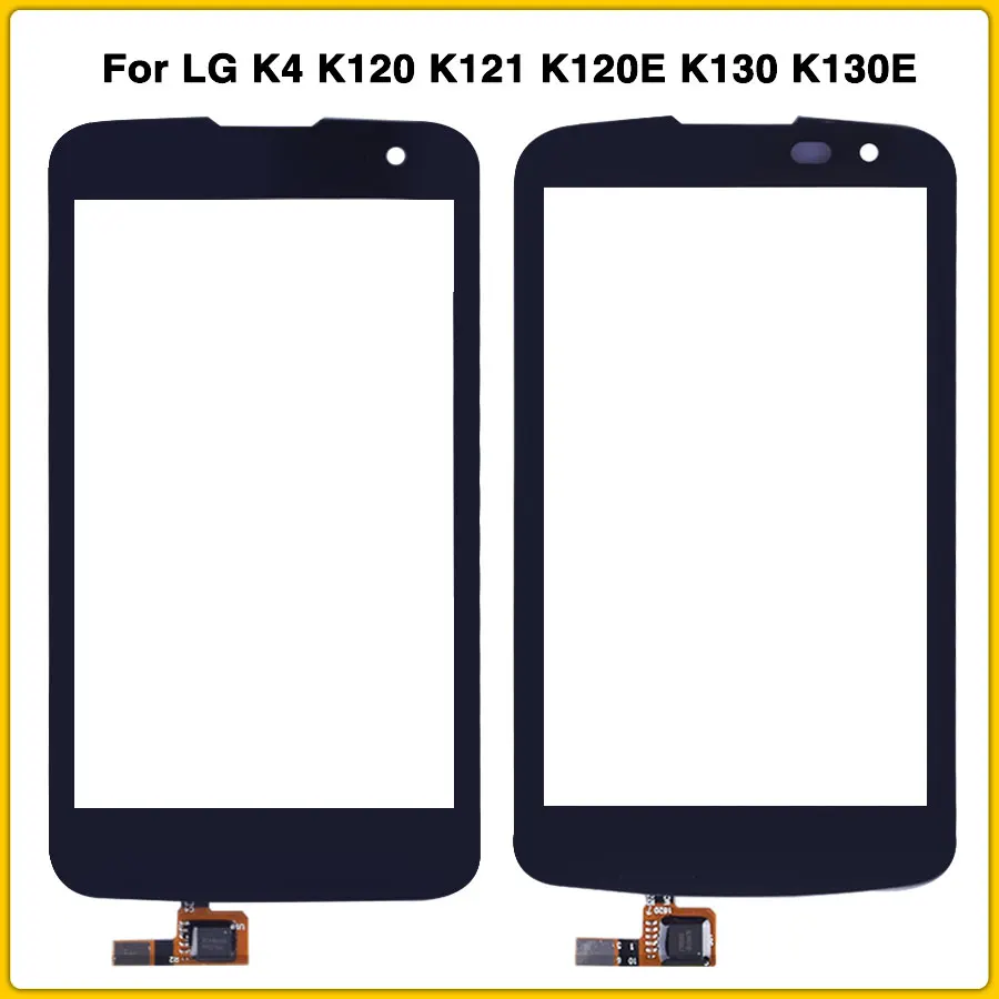 Высокое качество 4,5 ''для LG K4 LTE K4 4G K120 K120E K130E дигитайзер внешнее стекло сенсорный экран Сенсорная панель объектива Черный