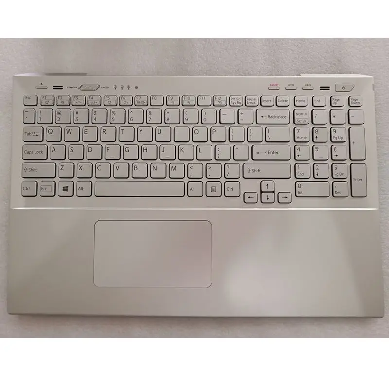 GZEELE чехол для sony vaio SVS15 SV-S15 SVS151100C SVS15118ECB SVS15118ECW верхняя крышка Подставка для рук клавиатура ободок тачпад чехол - Цвет: silver