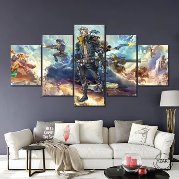 

5pcs Borderlands 3 Game Character Poster Picture Digital Art Wall Decor Paintings Animation Art,Unframed