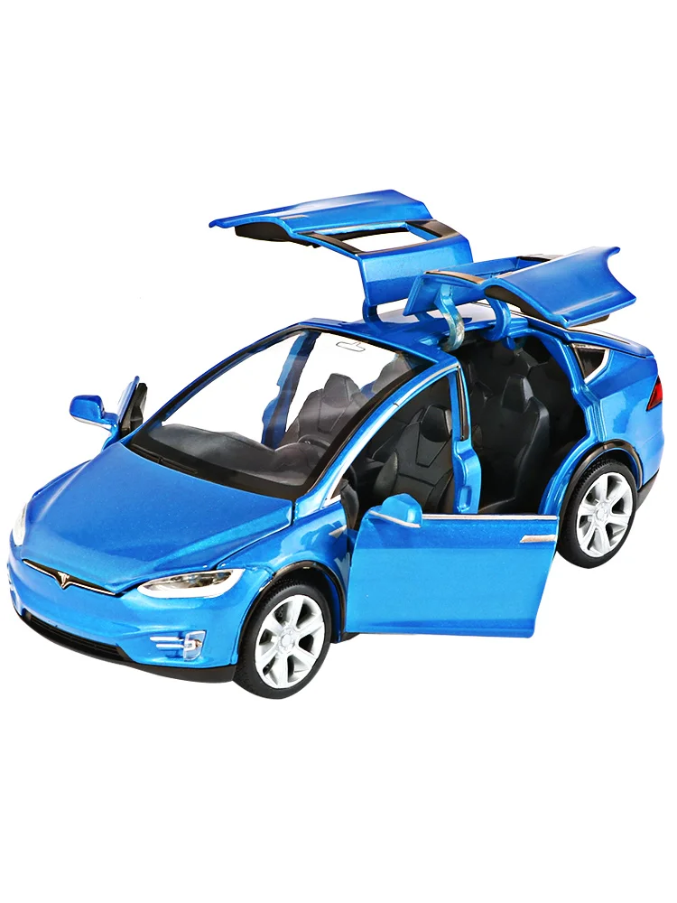 1:32 Alloy Car Model Tesla MODEL MDLX90 Metal Diecast Toy Vehicles With Pull Back Flashing Musical For Baby Gifts | Игрушки и хобби
