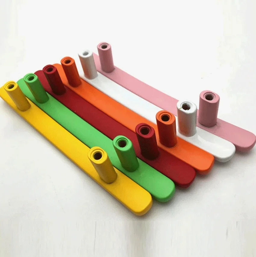 moderno simples colorido porta puxa armario quarto das criancas alcas armario cozinha botoes liga zinco 03