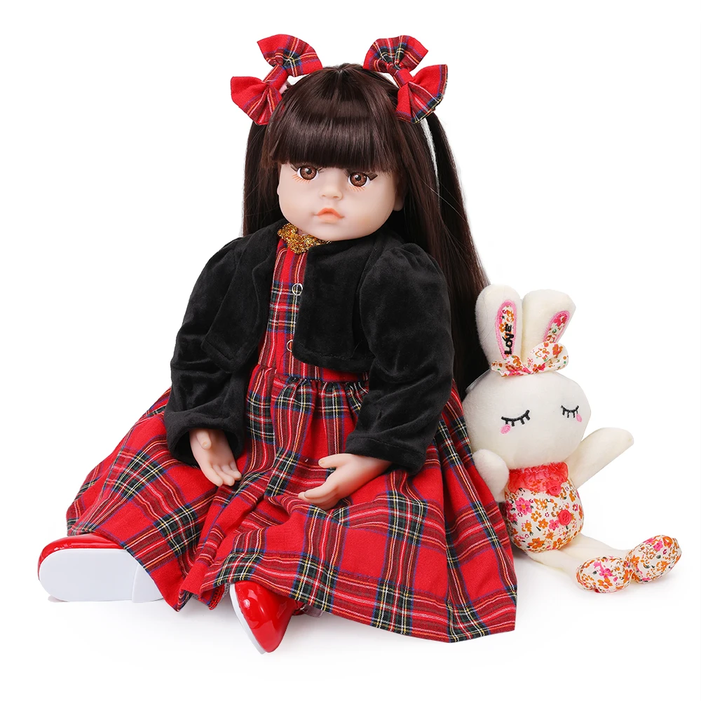 48cm Soft Silicone Newborn Baby Doll 19 Inch Reborn Babies DOLLS Toddler Stuffed lifelike Realistic Bonecas doll toys for kid