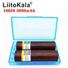 (gifts) LiitoKala 4 x 18650 Battery Case Plastic Transparent Hard Blue Battery Case Holder Storage 18650 Box ► Photo 1/6