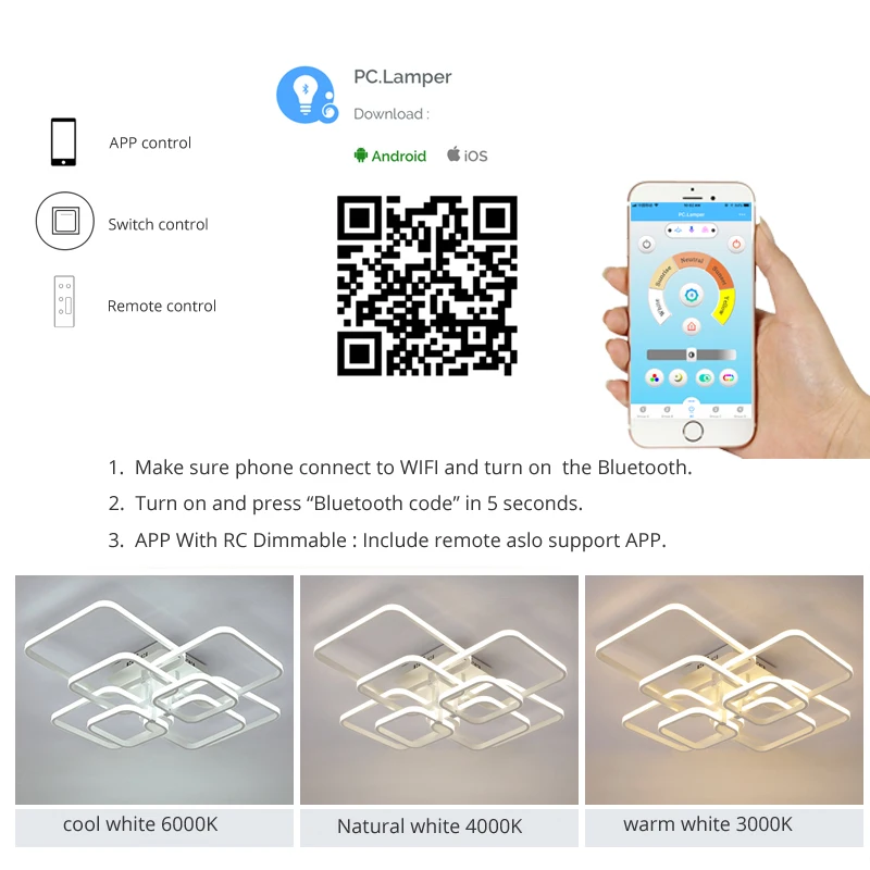 Cena Nowoczesny żyrandol led z pilotem akrylowe oświetlenie do salonu sypialni domu żyrandol lampy sufitowe darmowa wysyłka