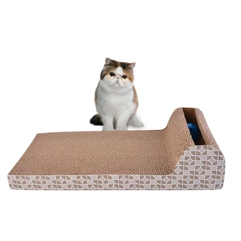 

Big-size Double-sided Durable Pet Scratcher Pad Bed Mat With Toy Claw Care Cat Toy Dozzlor Cat Scratch Board Straight/S/W Shape