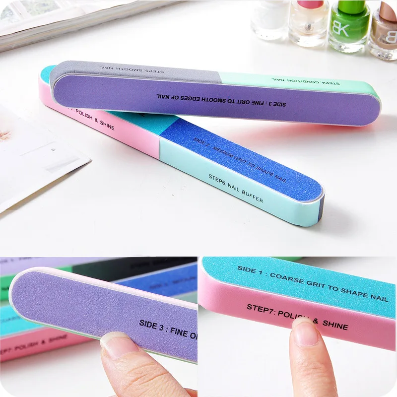 

5 Pcs 7 in 1 Nail File Buffer Shiner Finger Toe Manicure Pedicure Polishing Sanding Beauty Tools SSwell