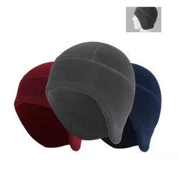 Winter Outdoor Windproof Funny Hat Thickened Double Layer Polar Fleece Beanie With Earflaps