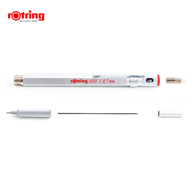 Механический карандаш Rotring 600 0 5 мм/0 7 мм серебристый/черный металлический