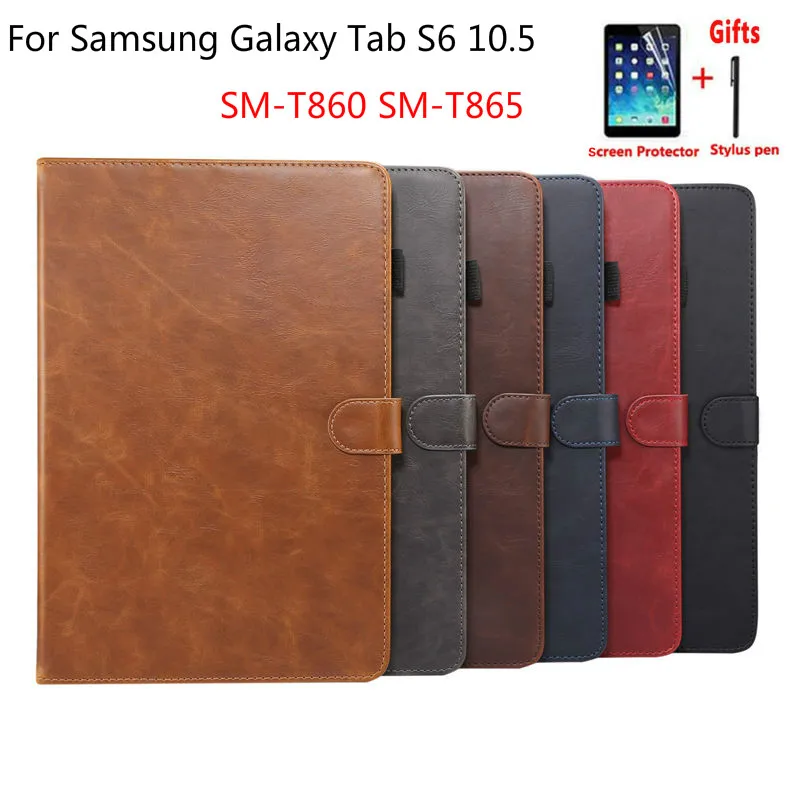 Чехол Crazy horse в деловом стиле для Samsung Galaxy Tab S6 10 5 SM-T860 SM-T865 2019 ''Чехлы из