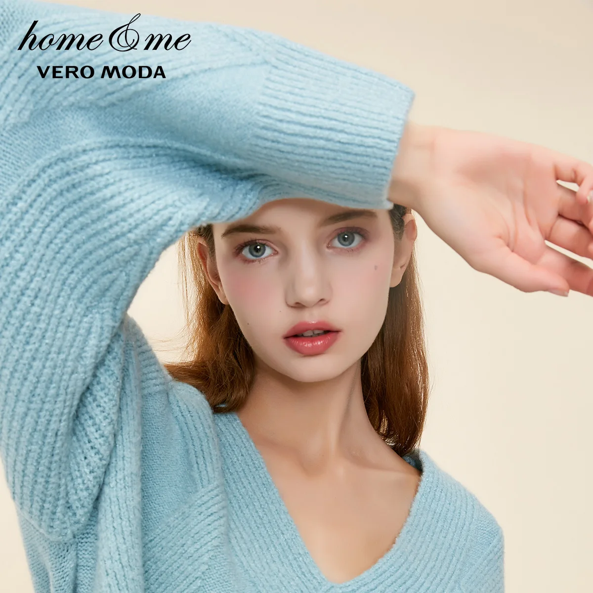 Vero Moda Новые поступления женские v-образным вырезом с открытыми плечами рукава свободный крой Домашняя одежда вязаный свитер | 318413507