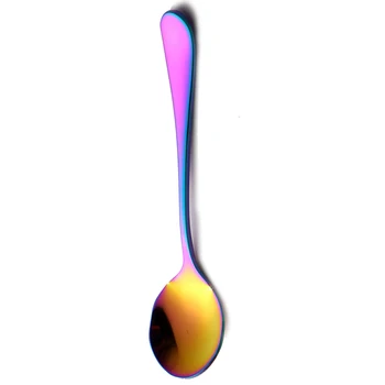

6pcs Set Tea Coffee Stainless Steel Spoon Ice Cream Dessert Cake Spoons Gift