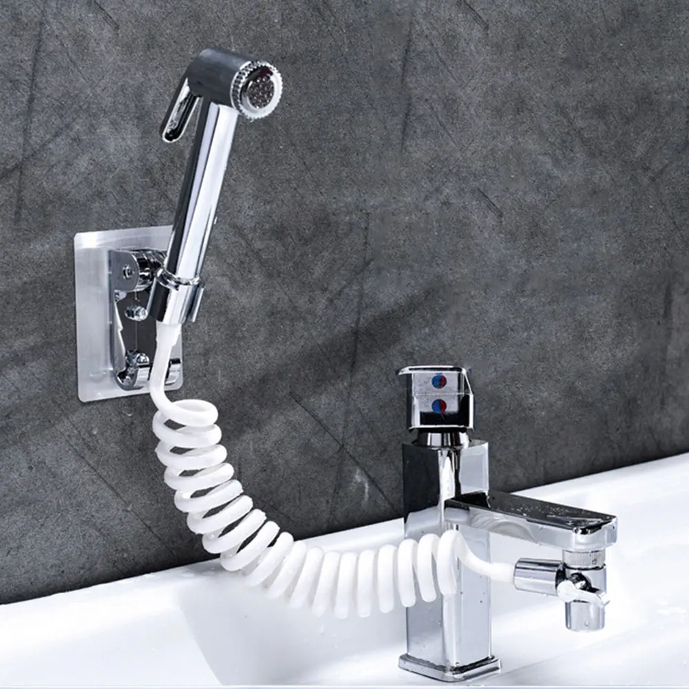 Bathroom Faucet External Shower Handheld Sprayer Sprinkler+Base+Hose+Valve Set For Hand Basin Sink | Обустройство дома