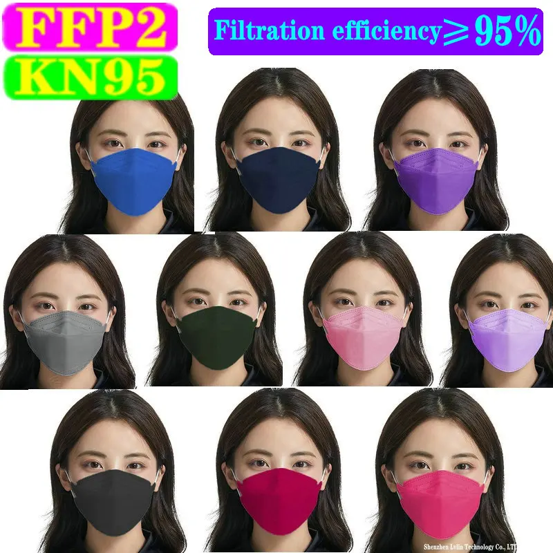 Маска FFP2 CE KN95 для мужчин и женщин гигиеническая Защитная респираторная с