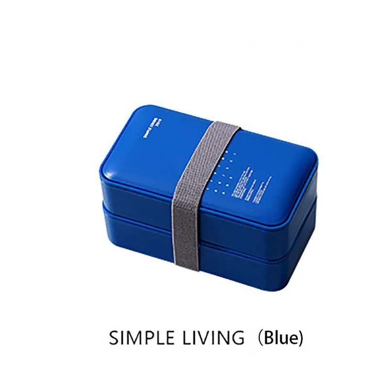 SIMPLE LIVING 1000 мл здоровый материал Ланч-бокс двухслойная детская портативная коробка для бенто микроволновая посуда контейнер для хранения еды Ланчбокс - Цвет: SIMPLE LIVING