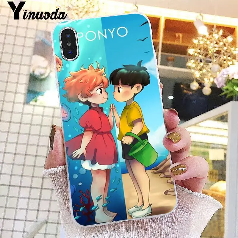 Yinuoda мультфильм студия Ghibli Ponyo на Клифф чехол для iPhone X XS MAX 6 6S 7 7plus 8 8Plus 5 5S XR 10 Чехол