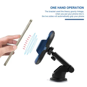 

C8 Auto Infrared Sensor Wireless Car Phone Charger Telescopic Handle Fast Charging Pad Universal Qi Standard Car Charger