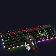 104 клавиш Подсветка Игры Механическая беспроводная клавиатура с+ 3600 dpi мышь мыши комбо Противоскользящий и водонепроницаемый дизайн 0928