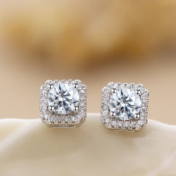 

Similar Austrian diamonds Party Wearing Big Cushion Cut Multi Color Crystal Square Zircon Stud Earrings for Girls Men's Earring