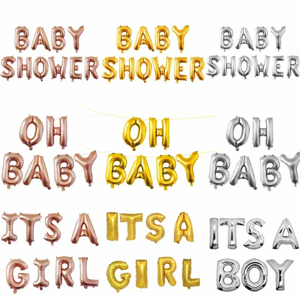 Воздушные шары с надписью Oh Baby 16 дюймов фольгой для мальчиков и девочек товары