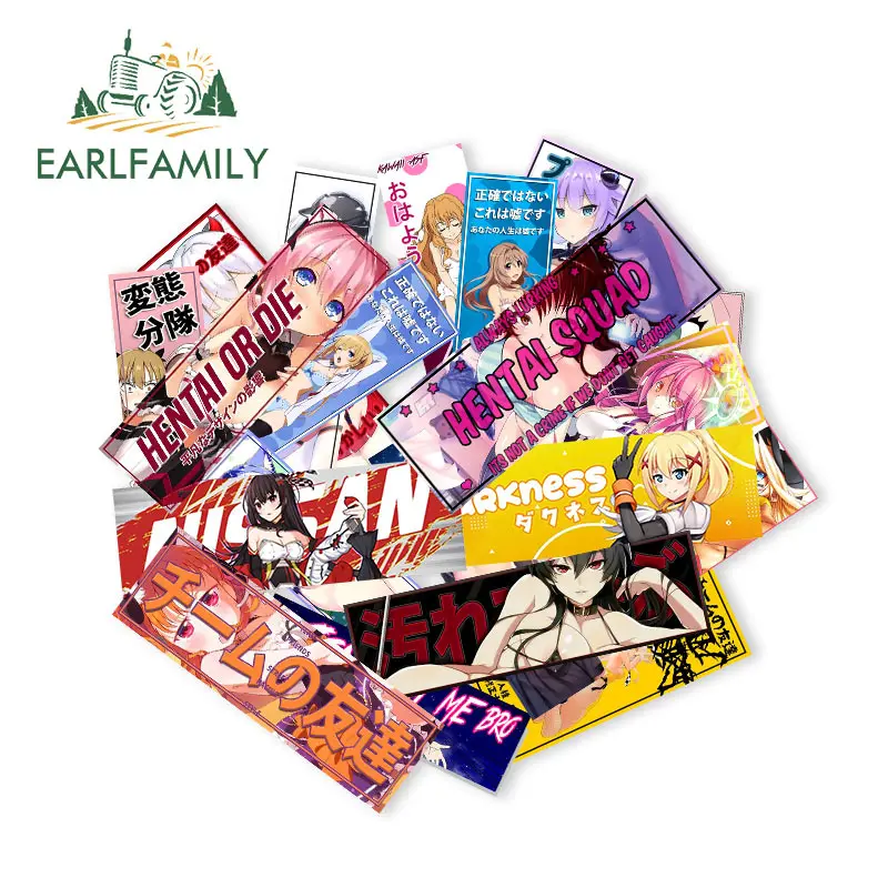 EARLFAMILY 13cm For Anime Car Stickers Vinyl Material Decal Waterproof Styling Custom Printing JDM SUV RV Decoration | Автомобили и