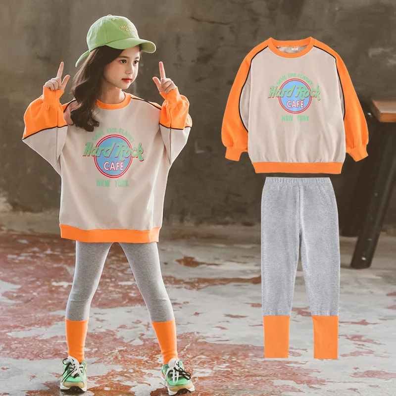 

Girls Spring And Autumn Set 2020 New Style Western Style 4 Children 5 Western Style 6 Young STUDENT'S 7 GIRL'S 8 Sports Clothing