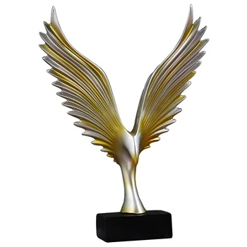 

1Pc Resin Ornament Creative Fashion Modern Durable Hawk Wing Statue Tabletop Ornament Home Decor