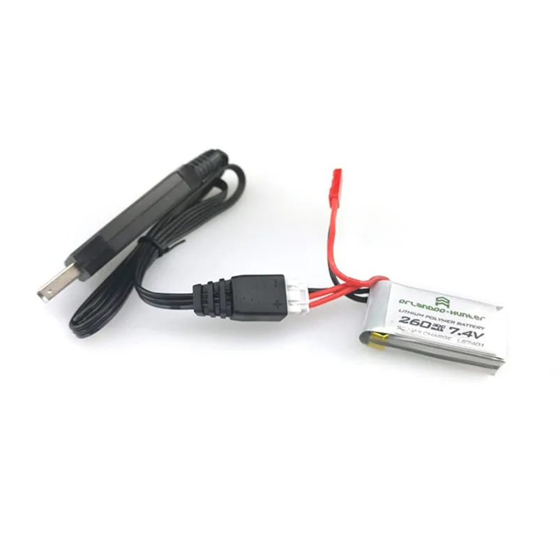 Orlandoo-Hunter 7,4 V 260mAh 30C 2S металл и пластик Lipo батарея для OH32A02 OH32A03 OH35A01 1/32 1/35 RC автомобилей