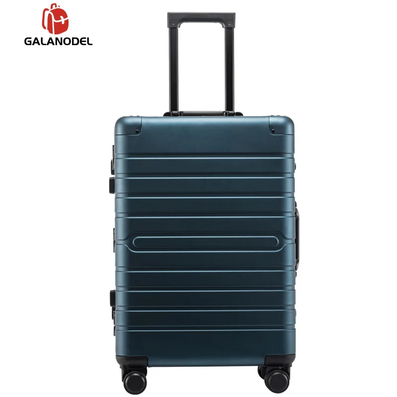 

GALANODEL 100% Aluminium Hand Luggage 20" 24" 28" Spinner Metal Large Hard Trolley Suitcase Waterproof with Wheels for Traveling