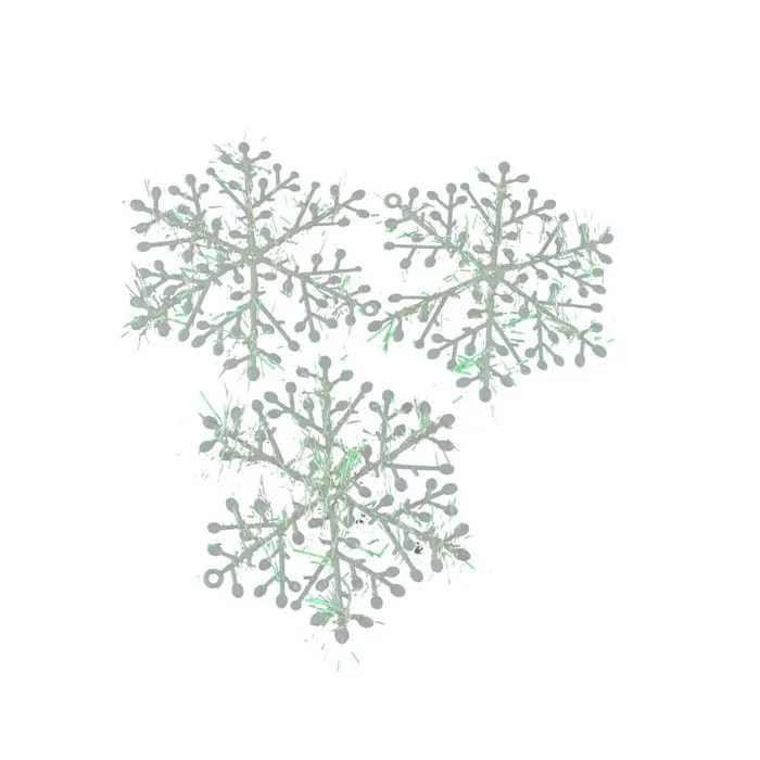 3 шт., Рождественская елка, снежинки, 11 см, белый пластик, искусственный снег, Рождественский Декор, домашний, новогодний, вечерние, F822 - Цвет: White