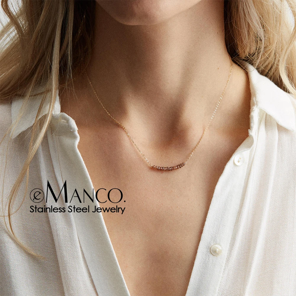 Ожерелье чокер e Manco с красными хрустальными бусинами женское многослойное