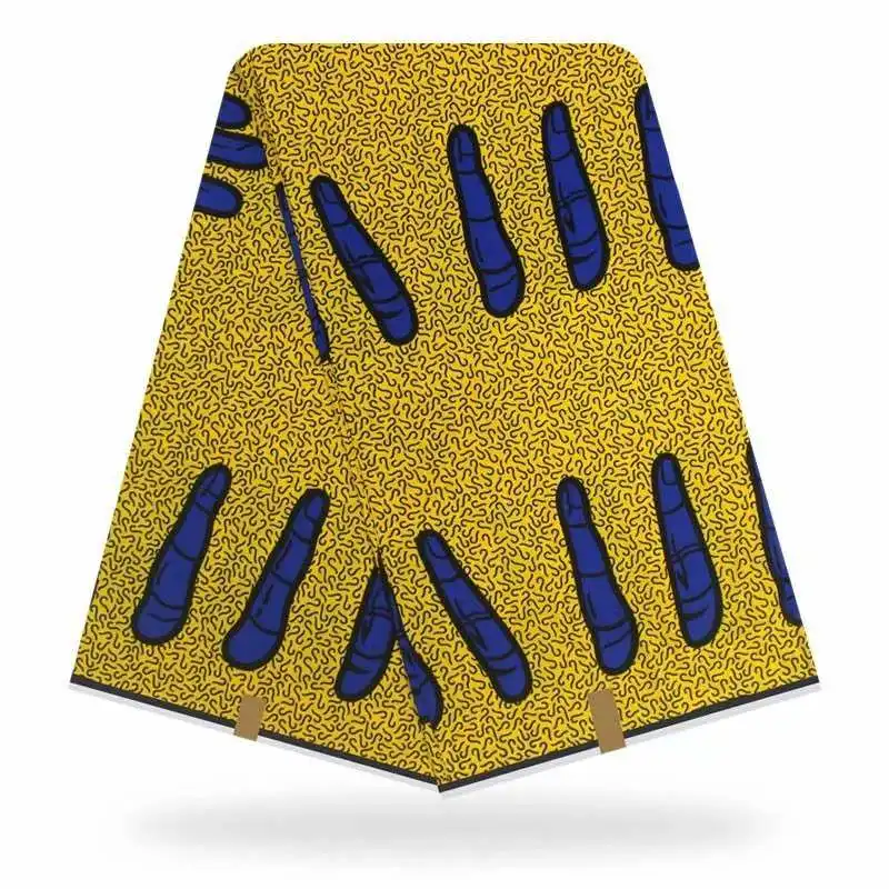 wax fabric Хлопок высокое качество Новое поступление Голландский Настоящий Воск 6 ярдов/шт, африканская вощеная ткань принтом гарантия мягкие восковые ткани - Цвет: wax fabric