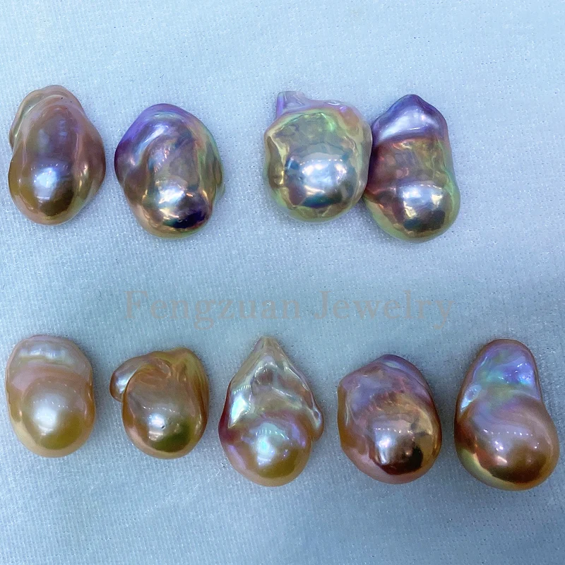 

Натуральный жемчуг неправильной формы, 3 А, 15-16 мм, белый, розовый, фиолетовый