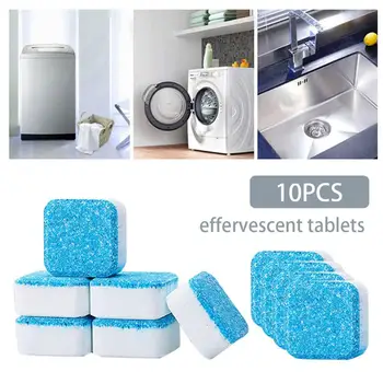 

10Pcs Washing Machine Cleaner Washer Cleaning Antibacterial Washing Machine Cleaner Laundry Soap Detergent Magic Cleaner