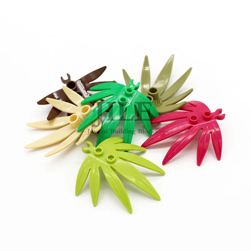 

Moc Plant Leaves 6x5 Swordleaf with Clip Street View 10884 DIY Enlighten Building Blocks Bricks Compatible Assembles Particles