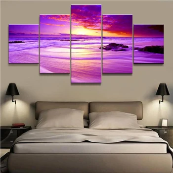 

Diamond Mosaic Sea Sunset Scenery Diamond Painting full square drills Cross Stitch Diamond Embroidery 5pcs 5D diamond Pictures