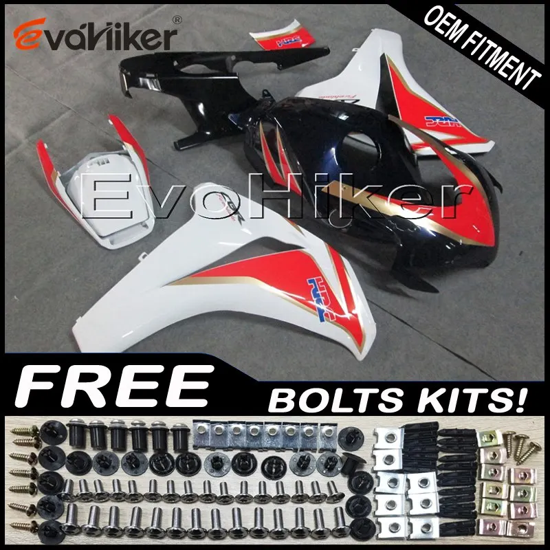Заказной обтекатель мотоцикла для CBR1000RR 2008-2011 ABS пластиковые панели мотоцикла литьевая форма красный белый+ подарки - Цвет: A