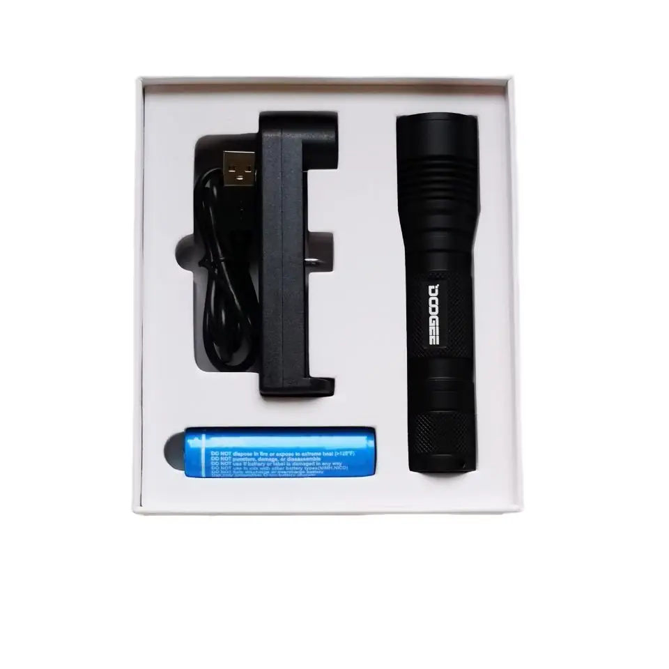 DOOGEE S96 Pro de alta potencia militar táctico linterna Led infrarroja recargable de larga de la luz de la antorcha de la policía Linternas defensa lámpara