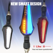 Суперъяркий мотоциклетный индикатор, движущаяся Поворотная сигнальная лампа, универсальный 12 Светодиодный светодиодный указатель поворота мотоцикла, двухцветные яркие огни