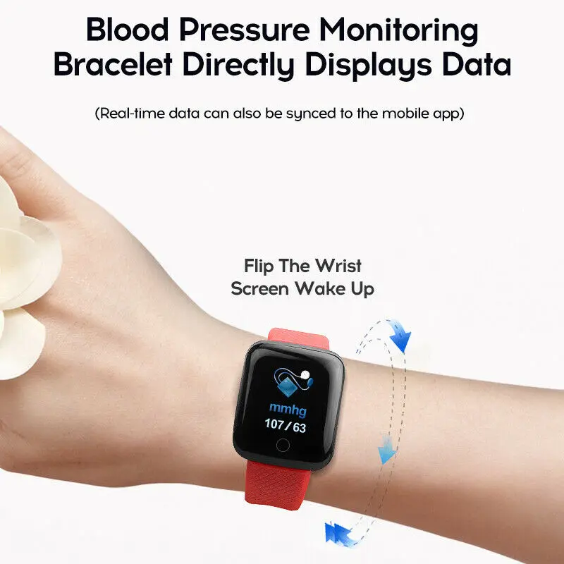 smart watch Multi-function men and women ID116 wearable device sports outdoor fitness activity tracker heart rate sleep mo